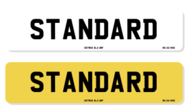 Printed Number Plates